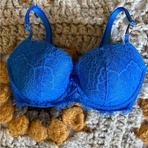 Victoria's Secret Vibrant Blue Lace Bra